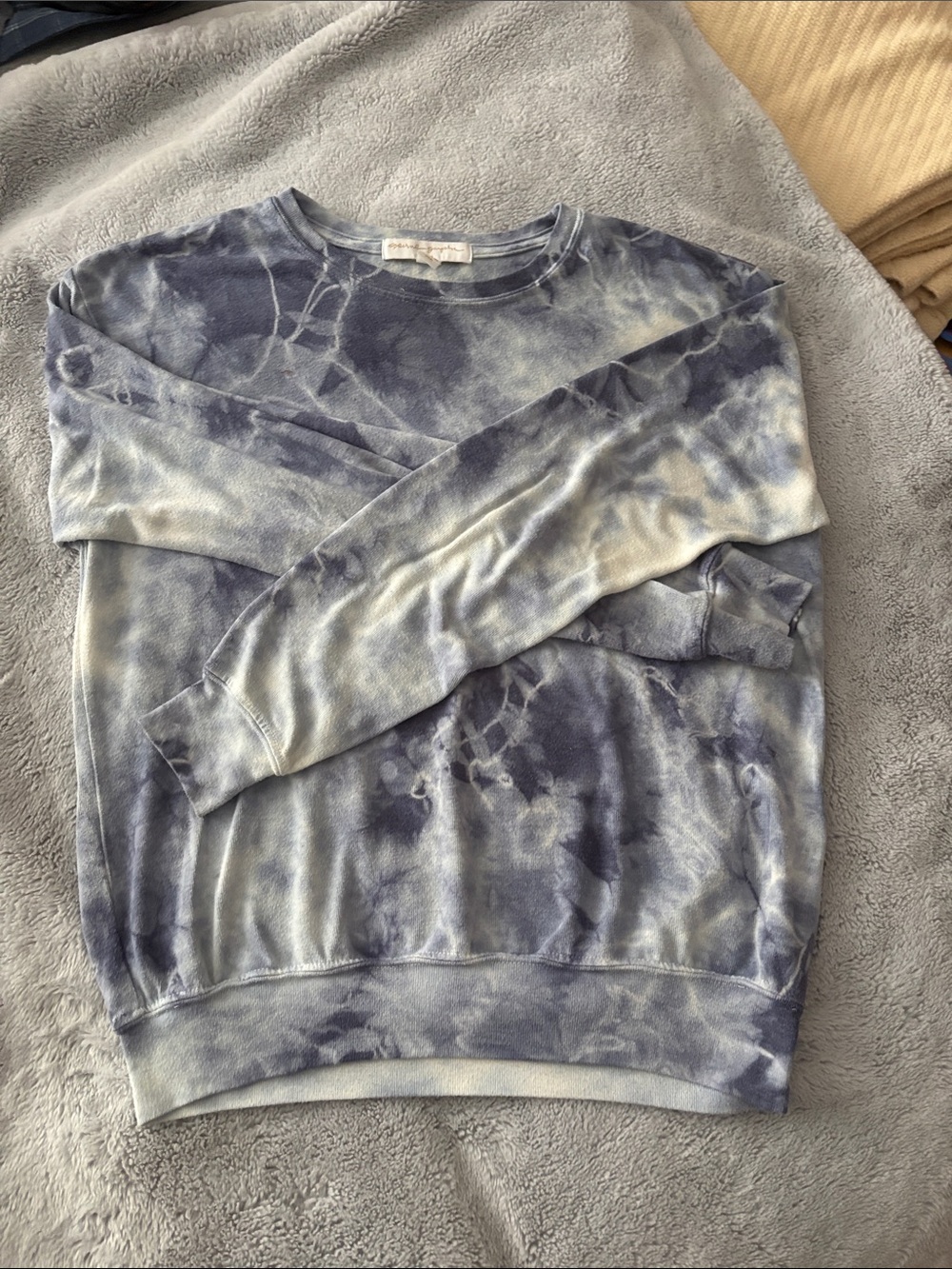 VGC Spiritual Gangster Tie-Dye Crewneck Sweater - Blue, White Size M